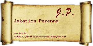 Jakatics Perenna névjegykártya